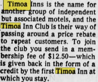Super 8 by Wyndham Mackinaw  (Prince Timoa, Prince Motel) - Sept 1975 Article On Timoa Inns